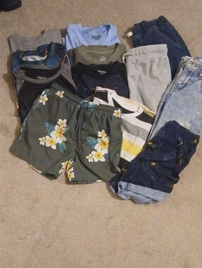 Boys 12 Piece Bundle Shorts, Shirts Swim Trunks, Distressed Jeans M8  8, 8/10 YS